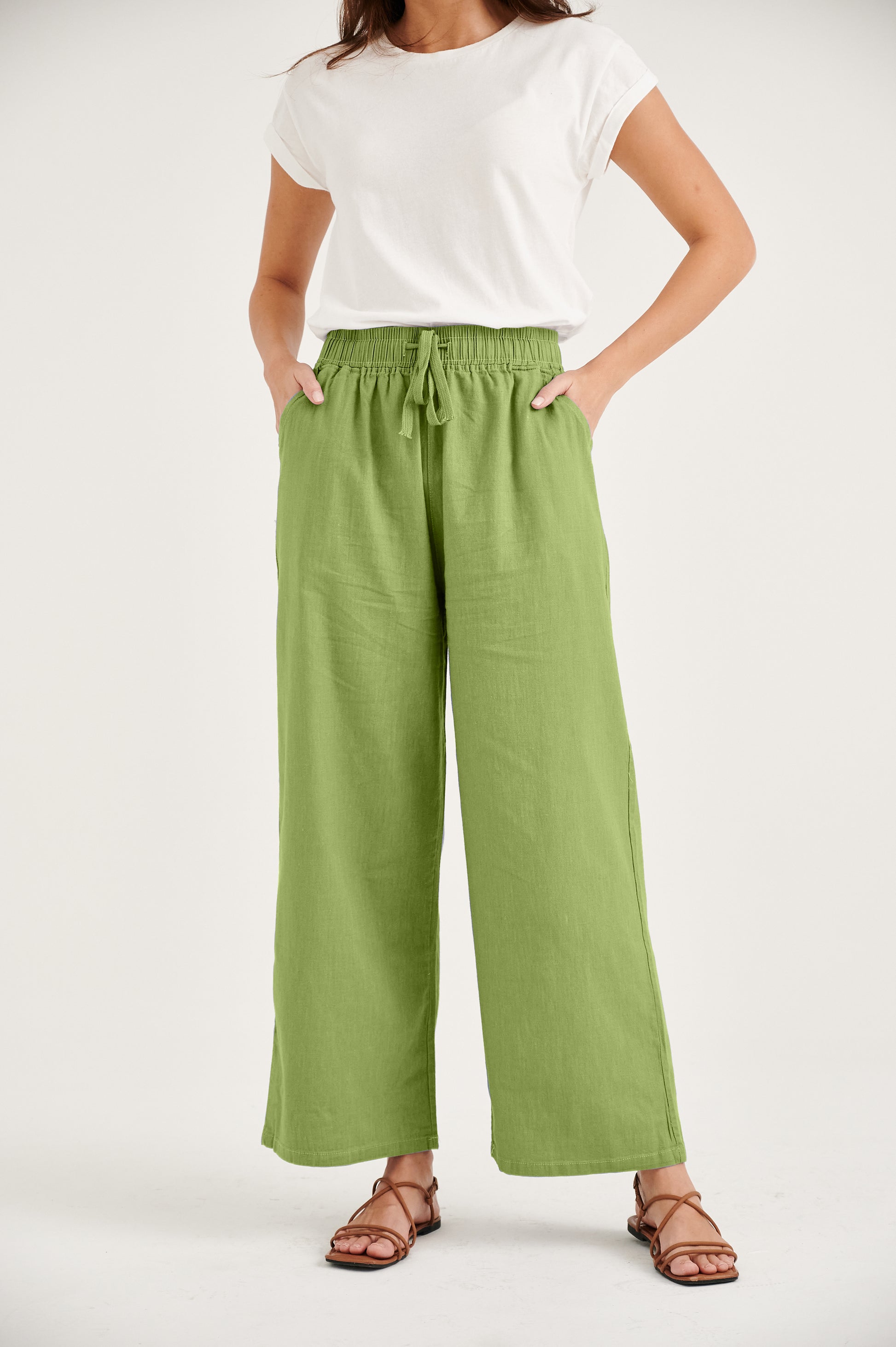 Green Cotton Pants